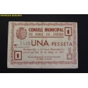 1937- RIBES DE FRESER - 1 PESETA - GIRONA - BILLETE