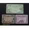 1937- PRAT DE LLOBREGAT- 3 BILLETES - BARCELONA - 5 -10 -25 CENTIMOS