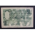 1937- POBLA DE SEGUR - 50 CENTIMOS - LLEIDA - BILLETE 