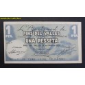 1937- PINS DEL VALLES - 1 PESETA - BARCELONA - BILLETE