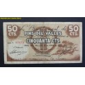 1937- PINS DEL VALLES - 50 CENTIMOS - BARCELONA - BILLETE
