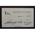 1937- LES PRESES - 1 PESETA -GIRONA-BILLETE