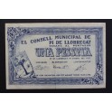 1937- PI DE LLOBREGAT - 1 PESETAS - BARCELONA - BILLETE 
