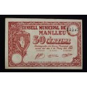 1937- MANLLEU - 50 CENTIMOS - BARCELONA 
