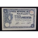 1937- MANLLEU - 1 PESETA - BARCELONA - BILLETE