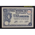 1937- MANLLEU - 1 PESETA - BARCELONA - BILLETE