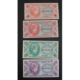 1965- SERIES 641 - MILITARY PAYMENT - USA - 4 BILLETES