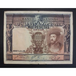 1925- CARLOS I -SIN SERIE- 1000 PESETAS -MADRID 