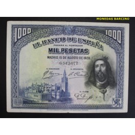 1928-FERNANDO -SIN SERIE- 1000 PESETAS -MADRID 