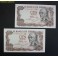 1970- FALLA - SERIE 5I -100  PESETAS - 2 BILLETES 