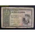 1940- CONDE ORGAZ - SIN SERIE - 500 PESETAS 