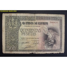 1940- CONDE ORGAZ - SIN SERIE - 500 PESETAS 
