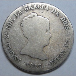 1843- SEVILLA - 4 REALES - ISABEL II - SPAIN