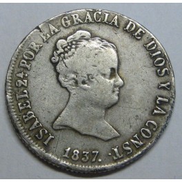 1837- SEVILLA - 4 REALES - ISABEL II - PLATA