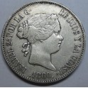 1860- MADRID - 10 REALES - ISABEL II - PLATA