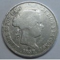 1857- MADRID - 10 REALES - ISABEL II - PLATA