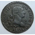 1802- SEGOVIA - CARLOS IV - 4 MARAVEDIS - ESPA&Ntilde;A