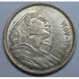 1376-1957- EGIPTO - GIZA - 10 PIASTRA - PLATA - SYRIA 