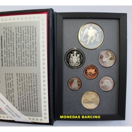 1993- CANADA -DOLAR - 7 MONEDAS -HOCKEY- PLATA