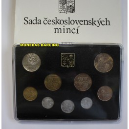 1991- CHECOSLOVAQUIA - 8 MONEDA - 1 MEDALLA - KORUNA