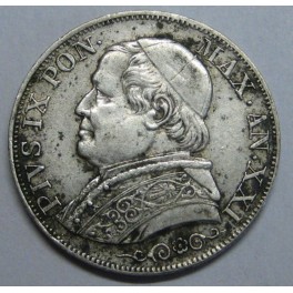 1866- PIUS IX - 1  LIRA - VATICANO - PLATA