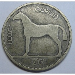 1928- CABALLO - 1/2 CROWN - IRLANDA - PLATA - EIRE 