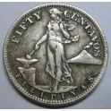 1945- MUJER - 50 CENTAVOS - FILIPINAS - PLATA