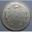 1933- GORRO- 1 PESO- MEXICO - LIBERTAD- PLATA