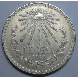 1943- GORRO- 1 PESO- MEXICO - LIBERTAD- PLATA