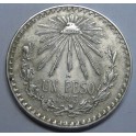 1943- GORRO- 1 PESO- MEXICO - LIBERTAD- PLATA