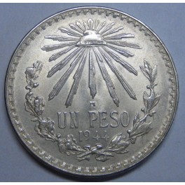 1944- GORRO- 1 PESO- MEXICO - LIBERTAD- PLATA