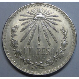 1945- GORRO- 1 PESO- MEXICO - LIBERTAD- PLATA