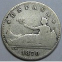 1870- 50 CENTIMOS -PLATA - 1&ordf; REPUBLICA -ESPA&Ntilde;A