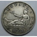 1869- 2 PESETAS - PLATA - PRIMERA REPUBLICA