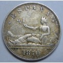 1870- 2 PESETAS - PLATA - PRIMERA REPUBLICA