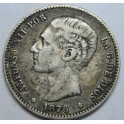 1876- 1 PESETA - PLATA - ALFONSO XII - ESPA&Ntilde;A