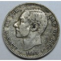 1885- 1 PESETA - PLATA - ALFONSO XII - ESPA&Ntilde;A
