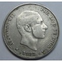 1883- 50 CENTIMOS - PLATA - ALFONSO XII - MANILA