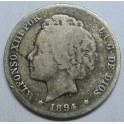 1894- 1 PESETA - PLATA - ALFONSO XIII - ESPA&Ntilde;A