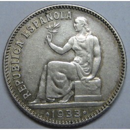 1933- 1 PESETA - PLATA - SEGUNDA REPUBLICA - ESPA&Ntilde;A