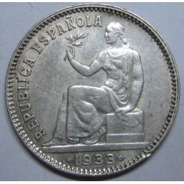 1933- 1 PESETA - PLATA - SEGUNDA REPUBLICA