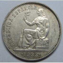 1933- 1 PESETA - PLATA - SEGUNDA REPUBLICA