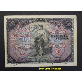 1906- ALEGORIAS -SERIE C -50 PESETAS- MADRID 
