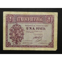 1937- 12 OCTUBRE - SERIE A - 1 PESETA - BURGOS 