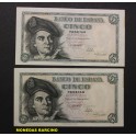 1948- ELCANO - SERIE E - 5 PESETAS - 2 BILLETES 