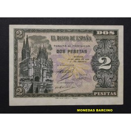1938- 30 ABRIL -SERIE M - 2 PESETAS - BURGOS