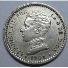 1904 - 0 - 4 - 50 CENTIMOS -ALFONSO XIII -ESPA&Ntilde;A -SMV