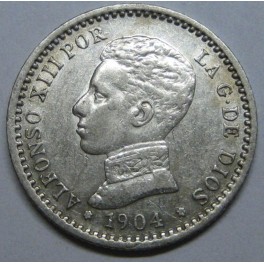 1904 - 0 - 4 - 50 CENTIMOS -ALFONSO XIII -ESPA&Ntilde;A -SMV