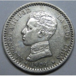 1904 - 0 - 4 - 50 CENTIMOS -ALFONSO XIII -ESPA&Ntilde;A -SMV