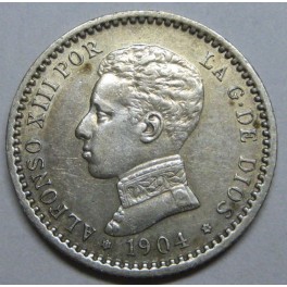 1904 - 0 - 4 - 50 CENTIMOS -ALFONSO XIII -ESPA&Ntilde;A -SMV